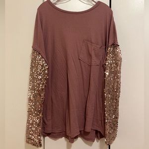 Free people Celine tee in lavender shadows